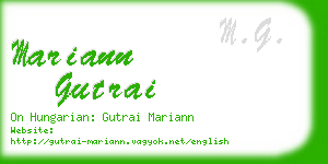 mariann gutrai business card